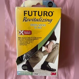 Futuro Men's Revitalizing Dress Socks - Large Black